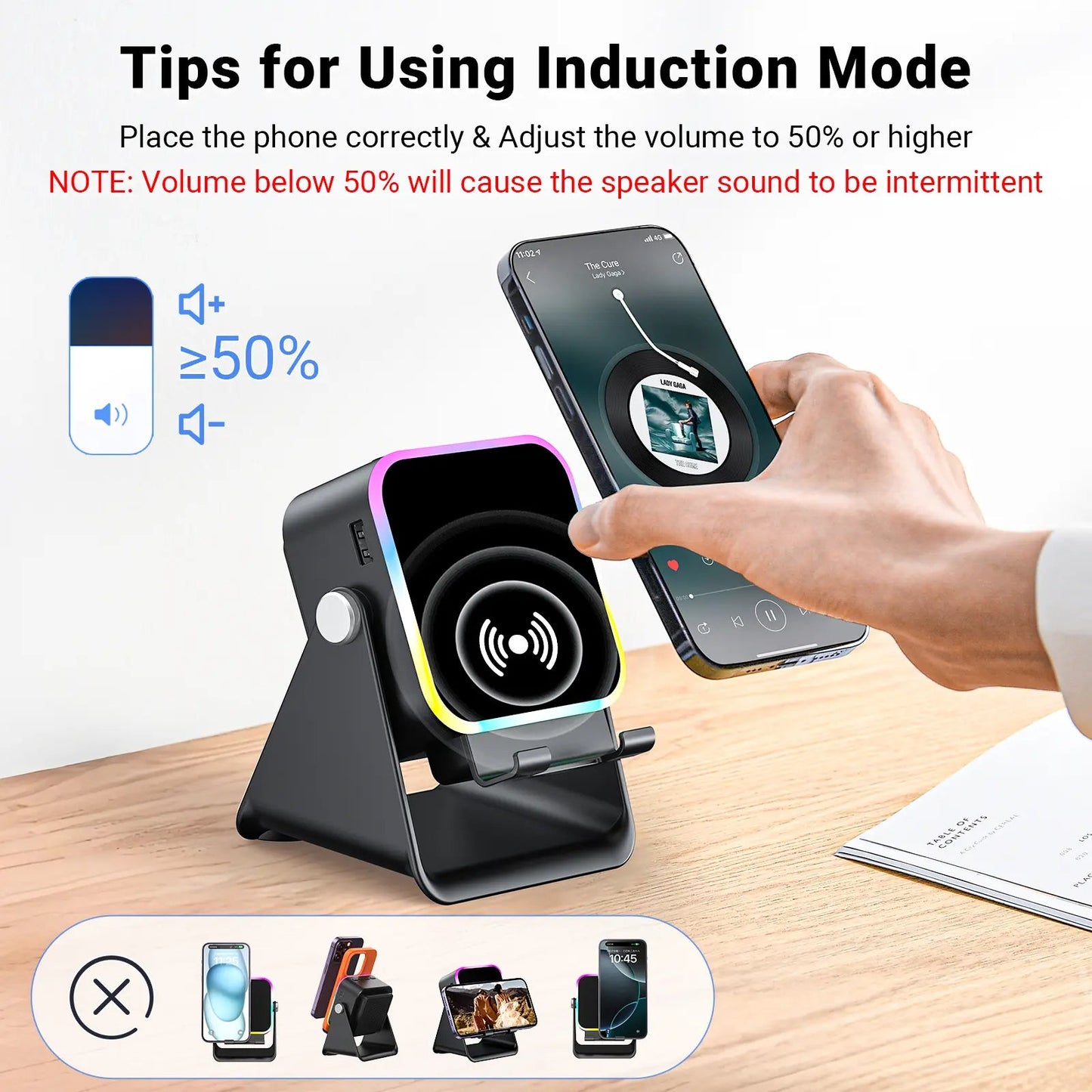 🔊🔊🔊 5-in-1 Wireless Speaker Phone Stand with Power Bank