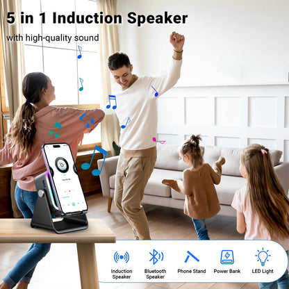 🔊🔊🔊 5-in-1 Wireless Speaker Phone Stand with Power Bank