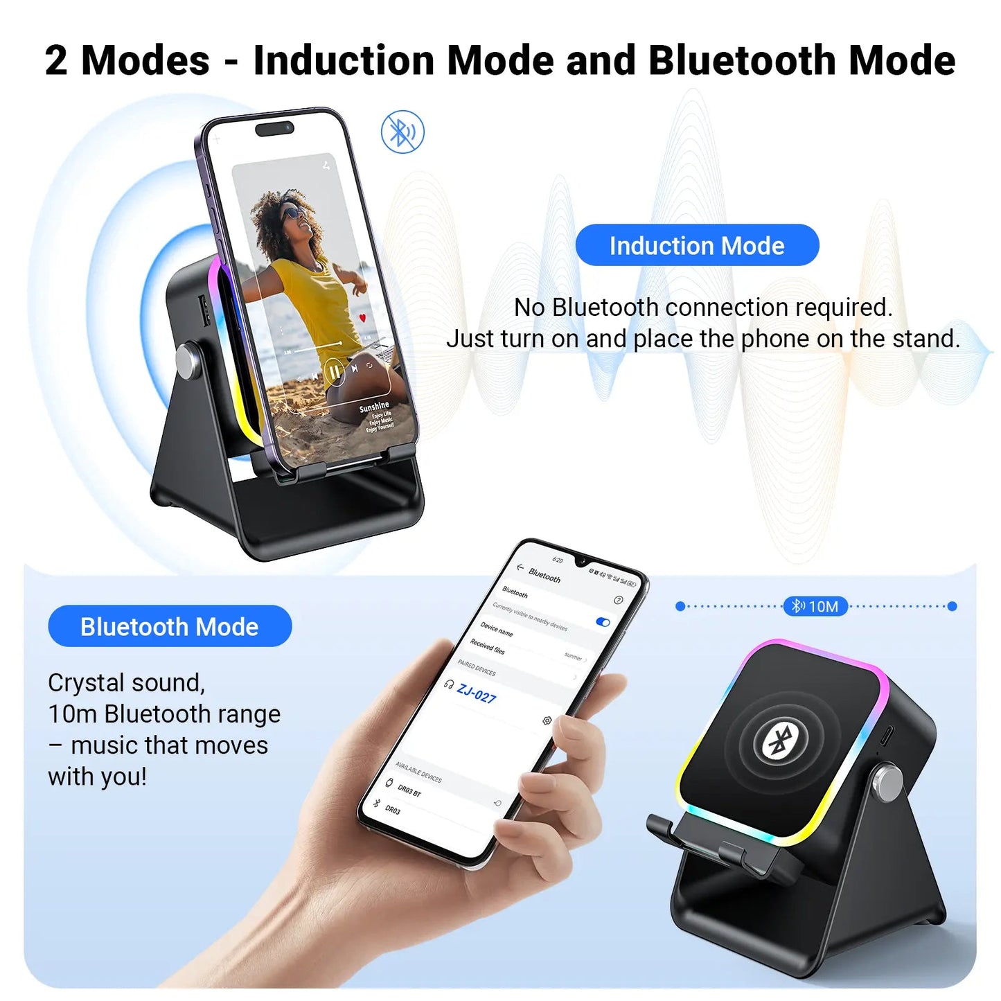 🔊🔊🔊 5-in-1 Wireless Speaker Phone Stand with Power Bank