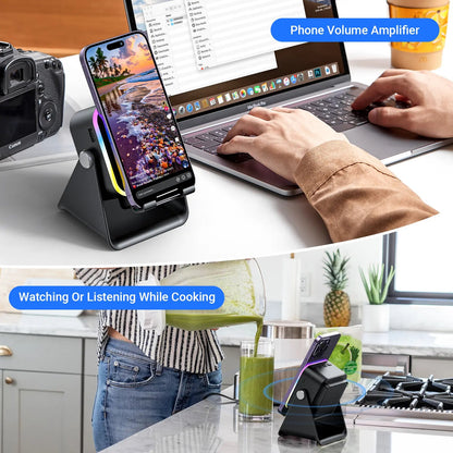 🔊🔊🔊 5-in-1 Wireless Speaker Phone Stand with Power Bank