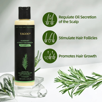 🌱 LAST DAY 50% OFF-Yagoo® Rosemary Hydrolyzed Shampoo , Unlock the Secret to Thicker, Healthier-Looking Hair