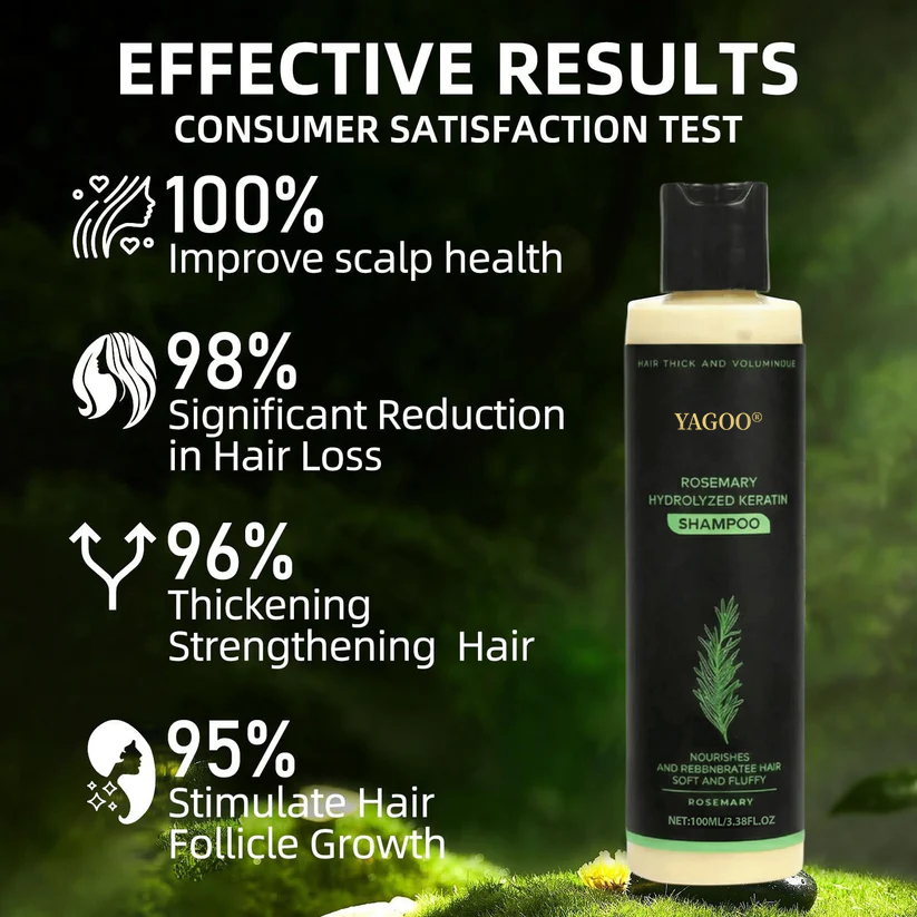 🌱 LAST DAY 50% OFF-Yagoo® Rosemary Hydrolyzed Shampoo , Unlock the Secret to Thicker, Healthier-Looking Hair