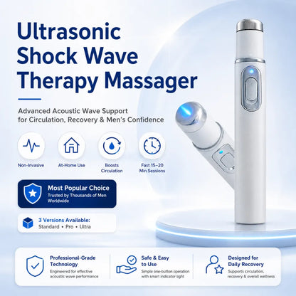 Advanced Acoustic Shockwave Therapy restores penile tissue health to enhance rise rigidity, stamina, and male performance confidence, relieving muscle pain, joint stiffness, tendon discomfort 📈