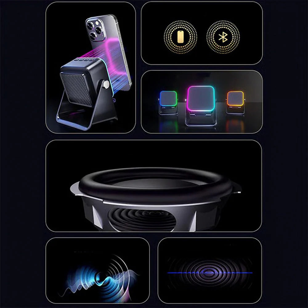 🔊🔊🔊 5-in-1 Wireless Speaker Phone Stand with Power Bank